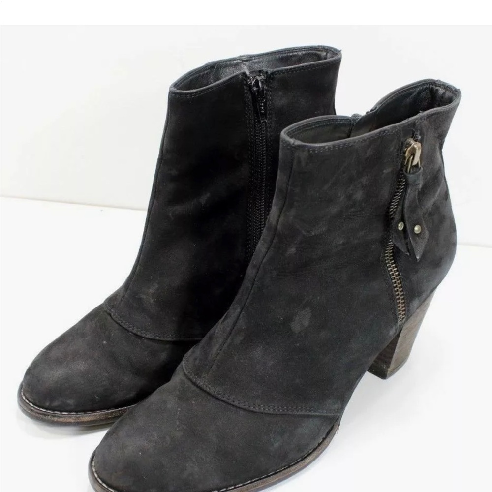 Women's Paul Green Suede Zipper Ankle Booties SZ:9 - Picture 2 of 4